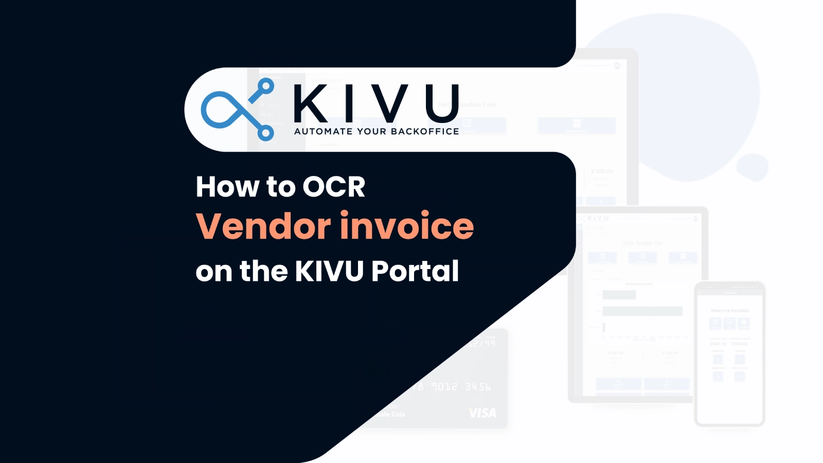 How to OCR Vendor invoice in KIVU Portal
